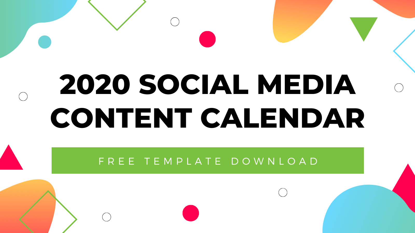 Free Social Media Calendar Template 2021 | Academic Calendar