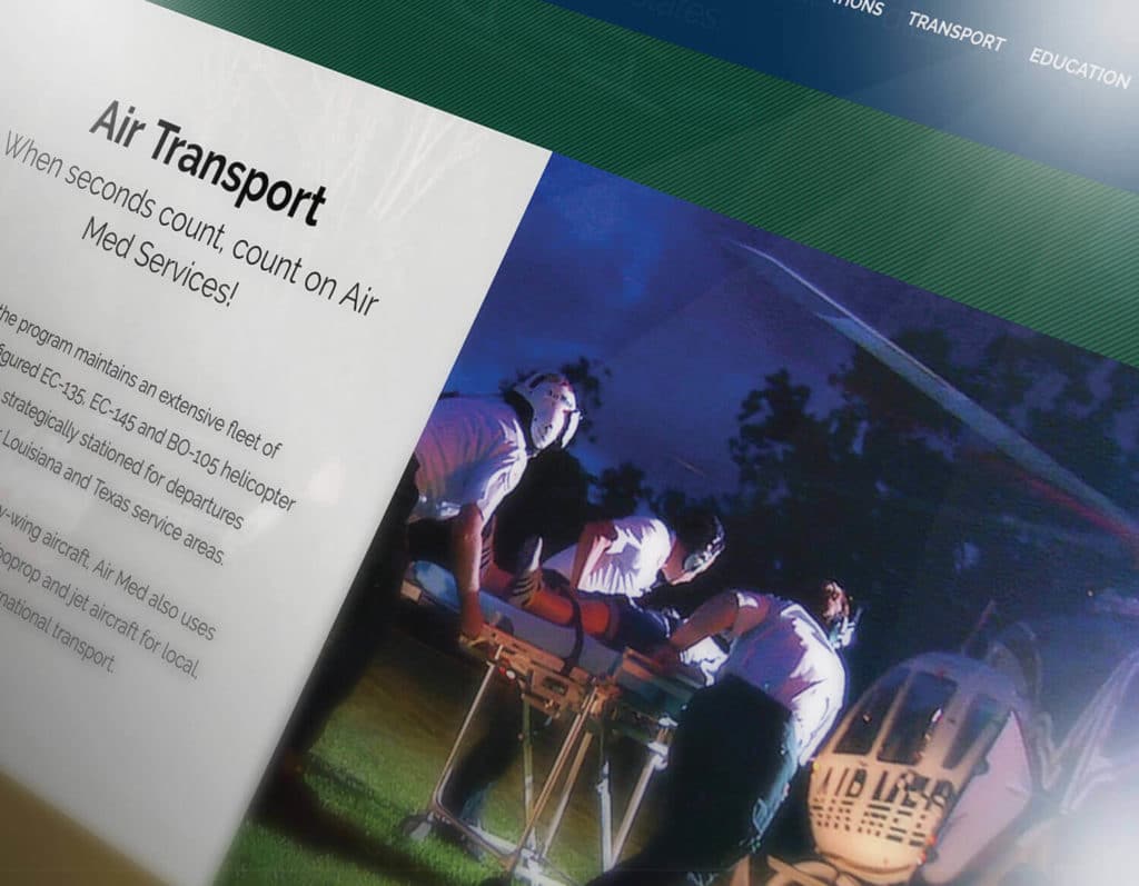 Air Transport Website Design Page