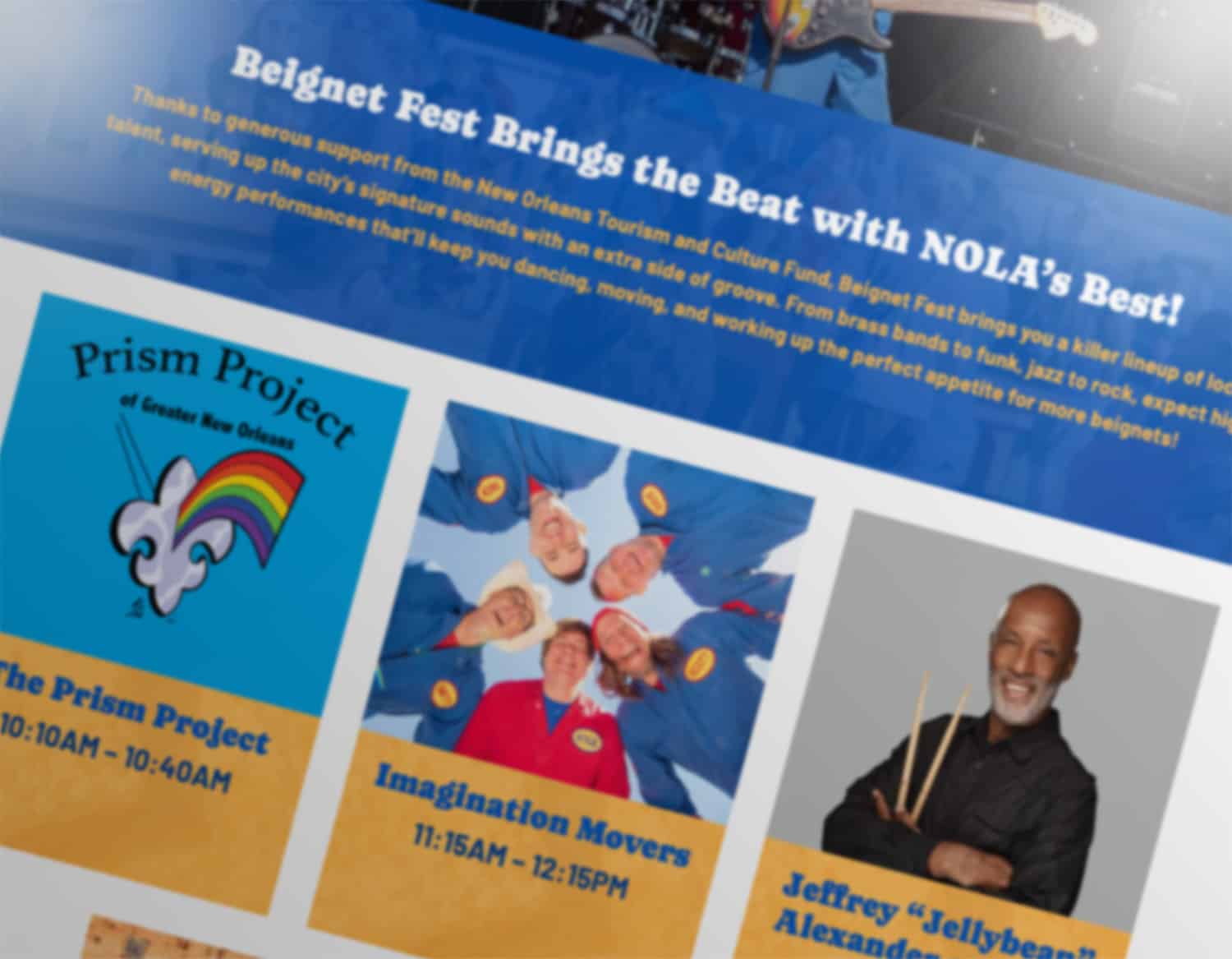 Beignet Fest new website close up