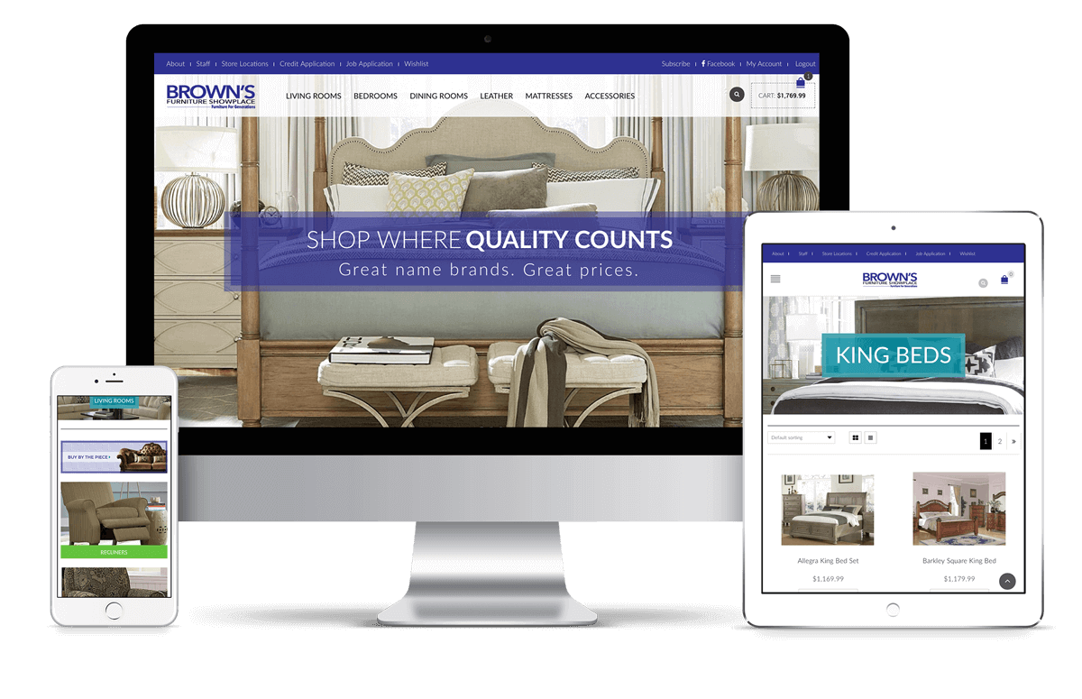 Brown's Furniture E-Commerce Website Design