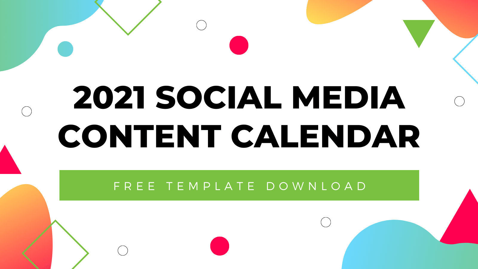 Free Marketing Calendar Template 2022 2022 Social Media Content Calendar Template | Free Download