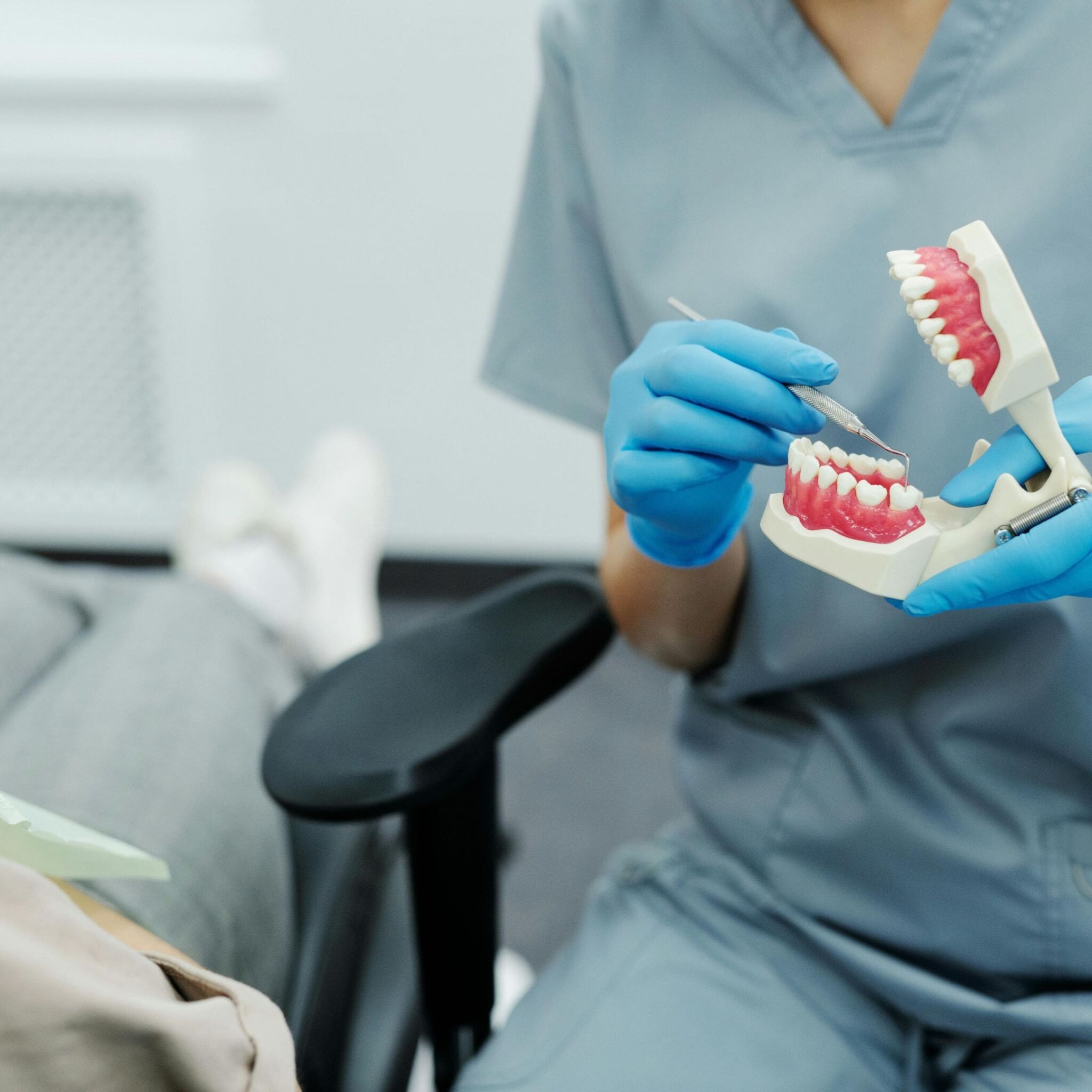 dentist with dental tools dentist with dental tools