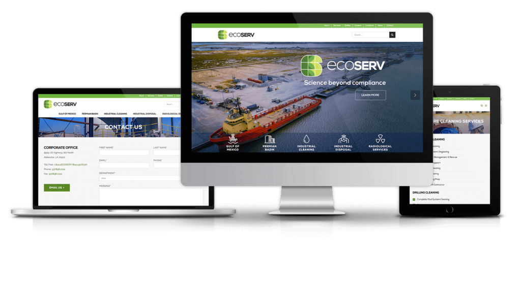 Ecoserv Responsive Website Design Mockup