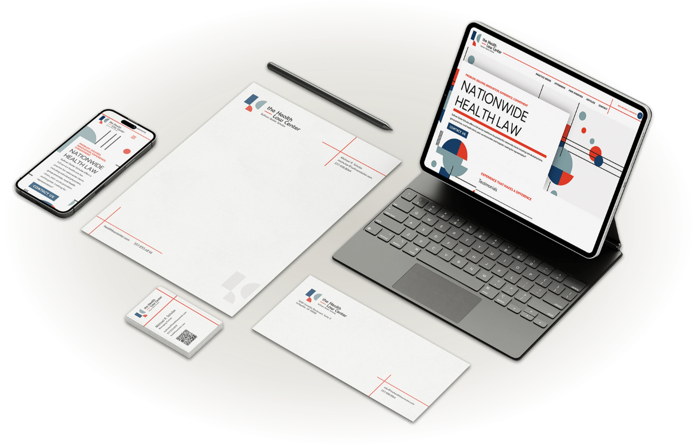 HLC-branding Health Law Center branding mockup