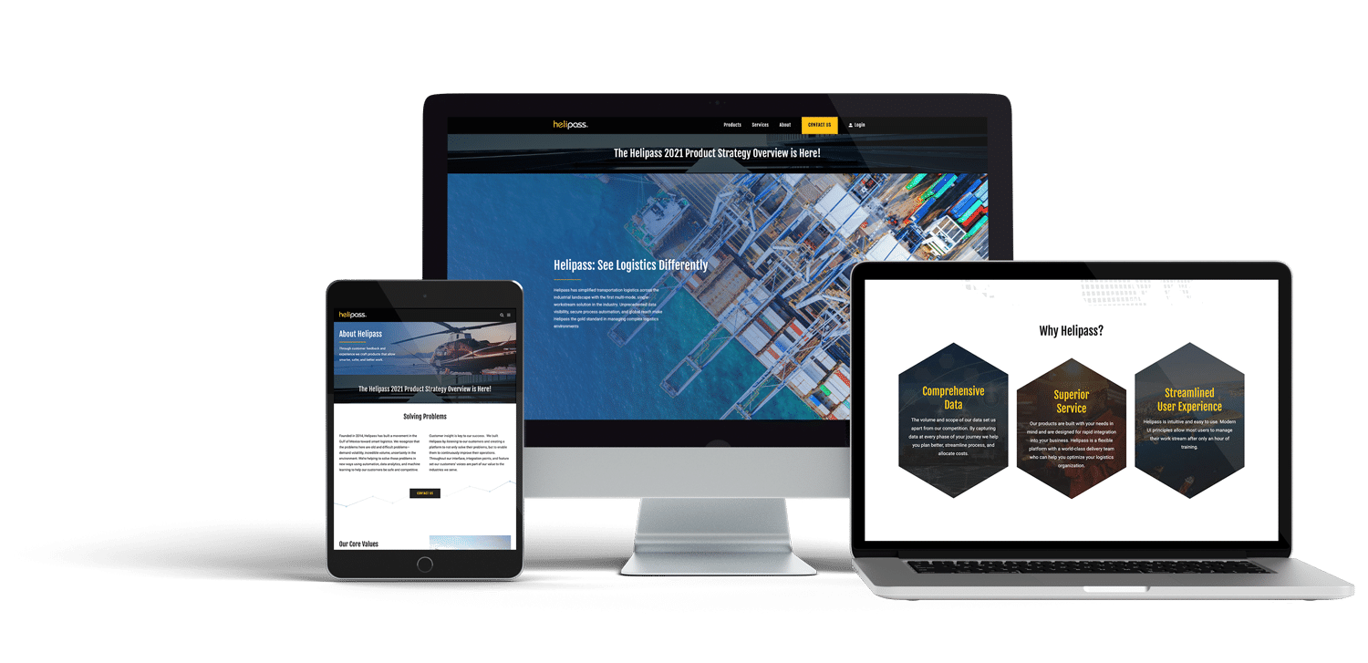 helipass website design