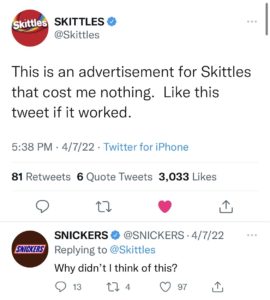 skittles twitter engagement