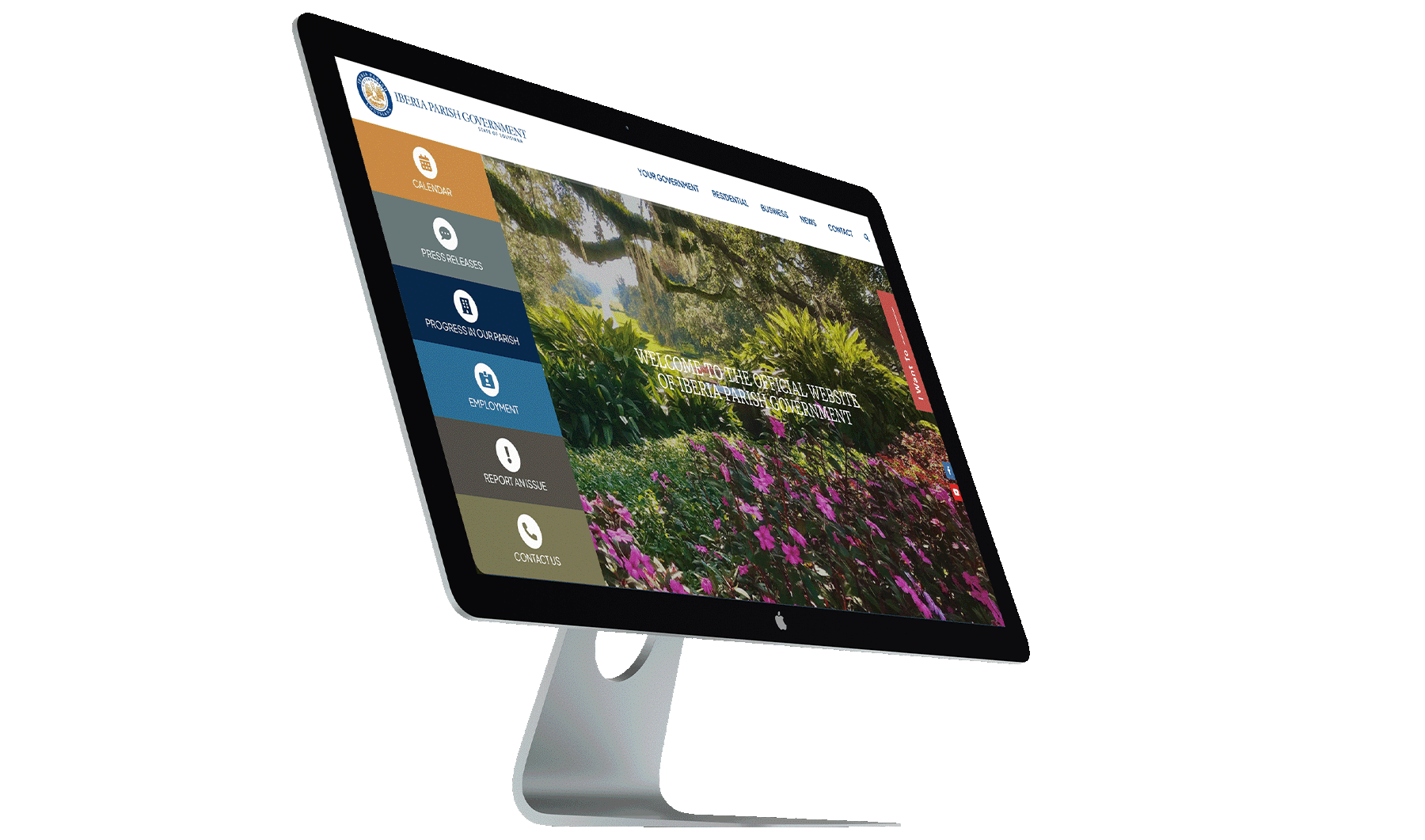 Iberia-Parish-Gov-iMac Iberia Parish Government web design