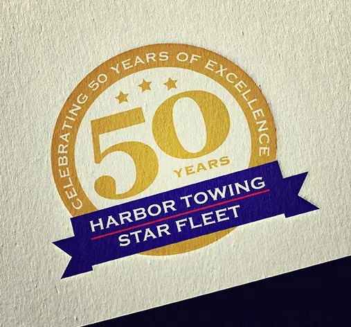 harbor towing star fleet 50 year anniversary logo