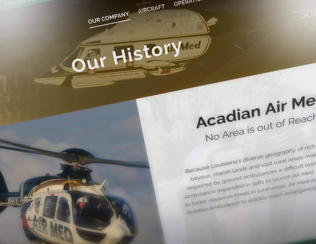 Air Med Our History Design Page