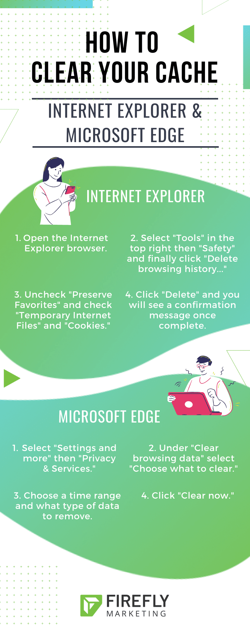 How to clear cache in Internet explorer and Microsoft Edge