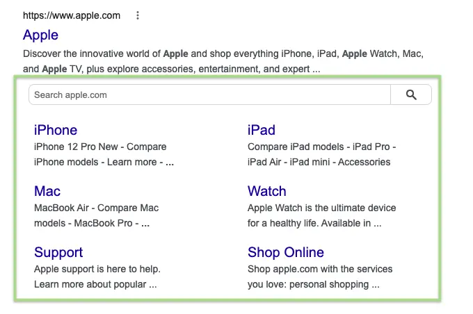 sitelink search structured data screenshot sitelink search structured data screenshot