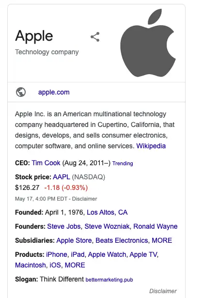 knowledge panel structured data screenshot knowledge panel structured data screenshot