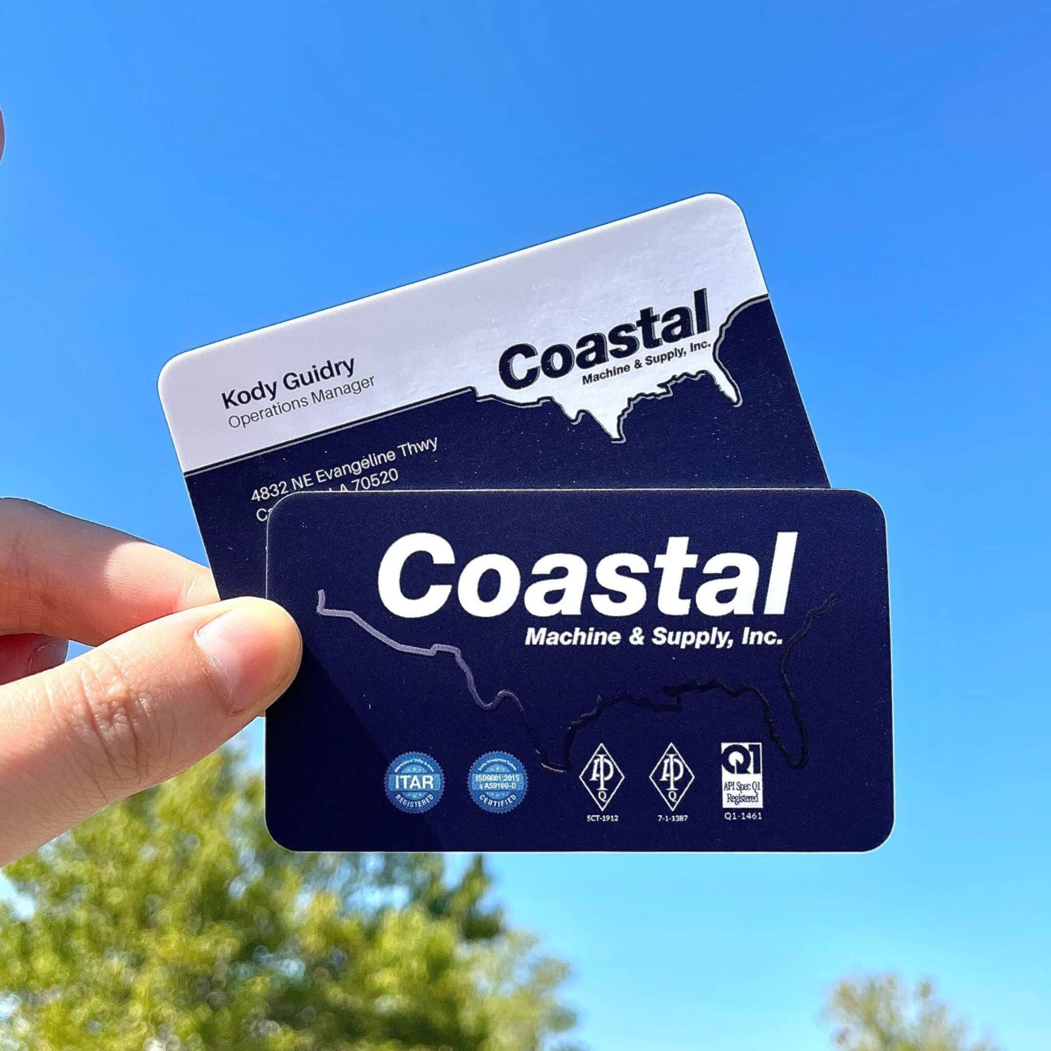 coastal machine business cards coastal machine business cards