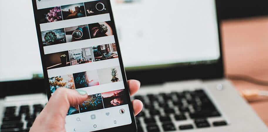 instagram social media feed management on phone