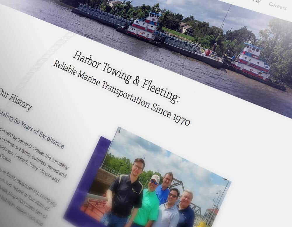 about page of Harbor Towing