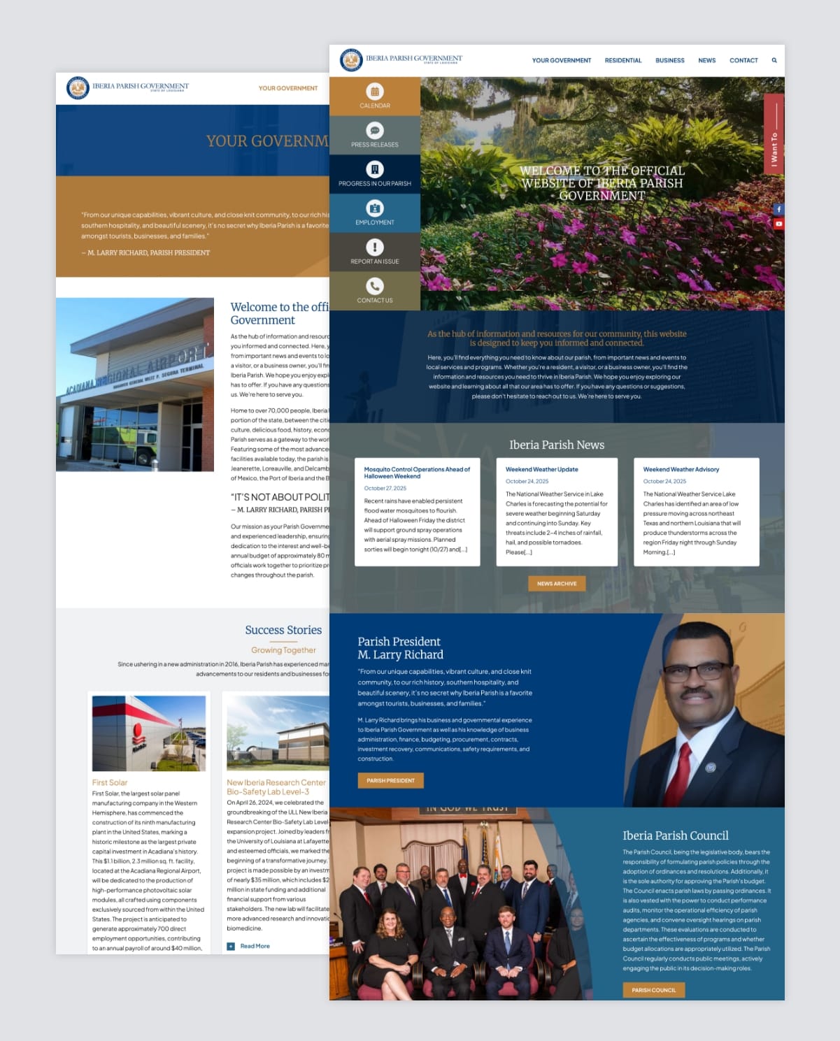 iberia-parish-gov-screenshots Iberia Parish Government web design