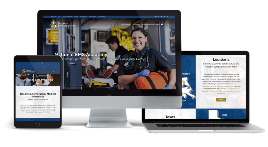 National EMS Academy Education Website Design