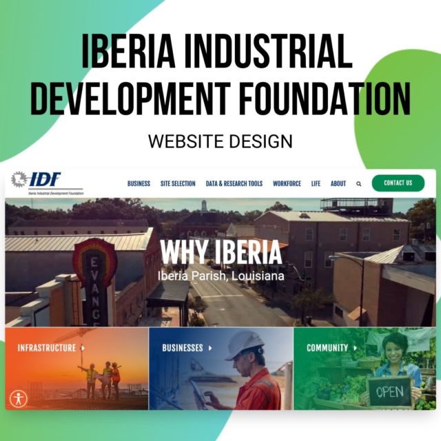 Fresh site alert 🎉🎉

We had the pleasure of working with the Iberia Industrial Development Foundation - @iberia_idf to redesign their website. The new design features a more intuitive navigation and consolidated information in order to attract site selectors and highlight all that New Iberia has to offer! 

Check it out! 
https://iberiabiz.org/