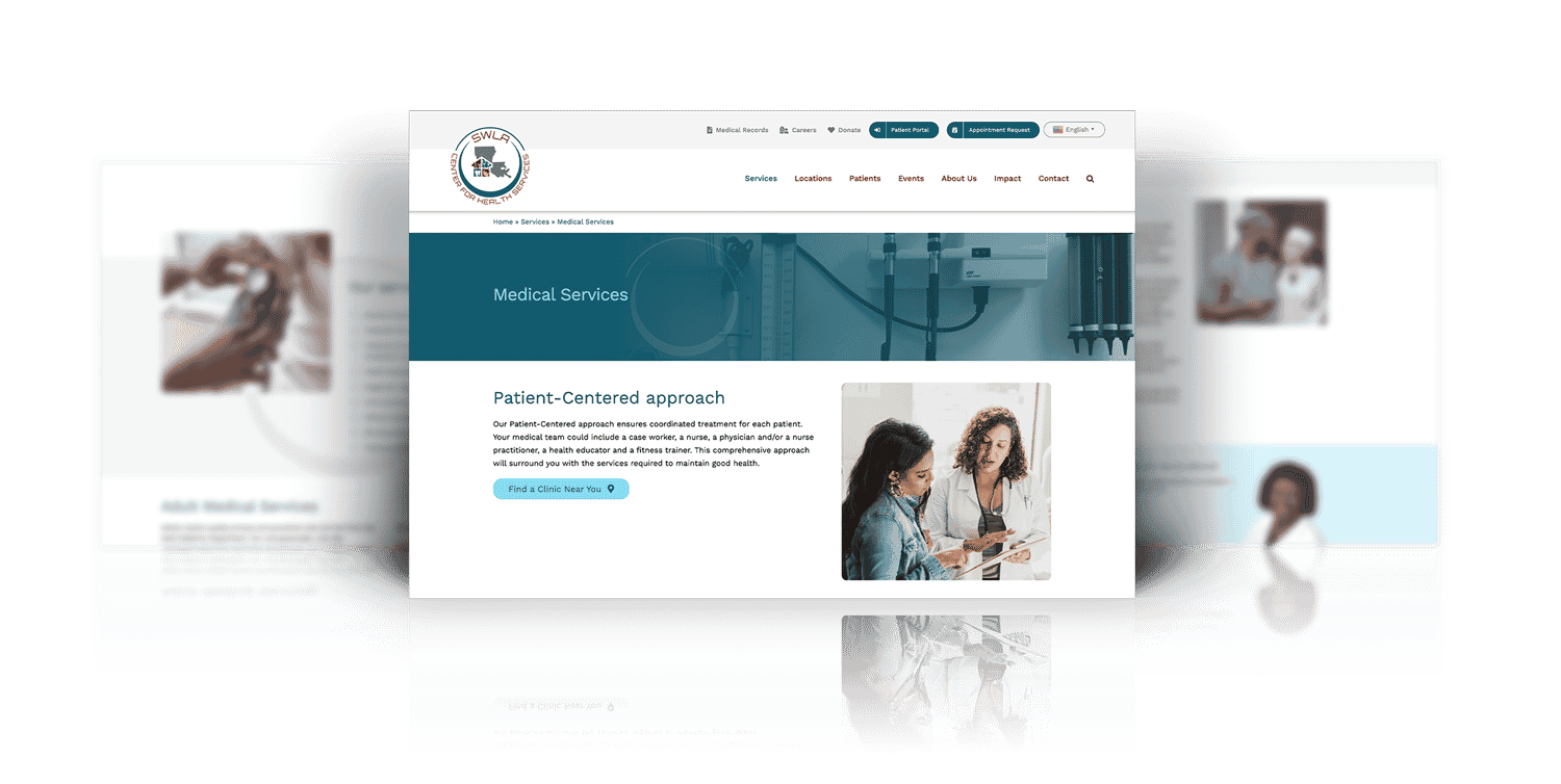 SWLA Healthcare web design